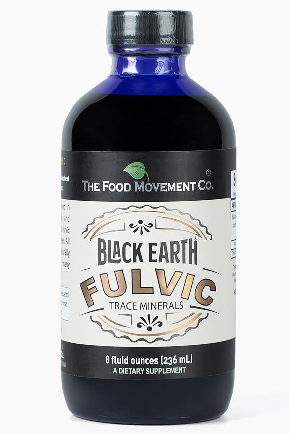Black Earth Fulvic Acid - Humic Fulvic Minerals with Electrolytes for Digestive Health and Exercise Recovery, 8 oz Trace Minerals Supplement