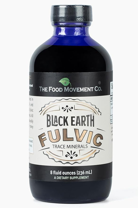 Black Earth Fulvic Acid - Humic Fulvic Minerals with Electrolytes for Digestive Health and Exercise Recovery, 8 oz Trace Minerals Supplement