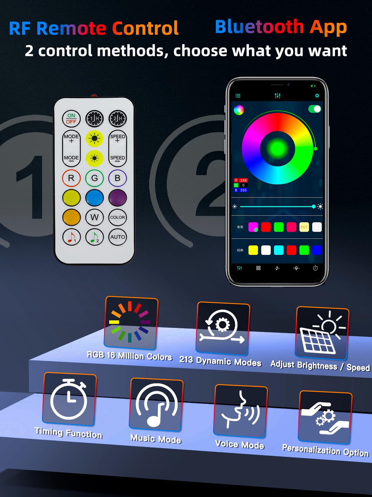 VI9000 7 inch Led Headlights Round with White DRL RGB Halo Turn Signal DOT Approved H6024 Led Headlights Compatible with Jeep Wrangler JK TJ CJ & Miata & Chevy S3 & Hummer H1, Plug and Play (Pair)