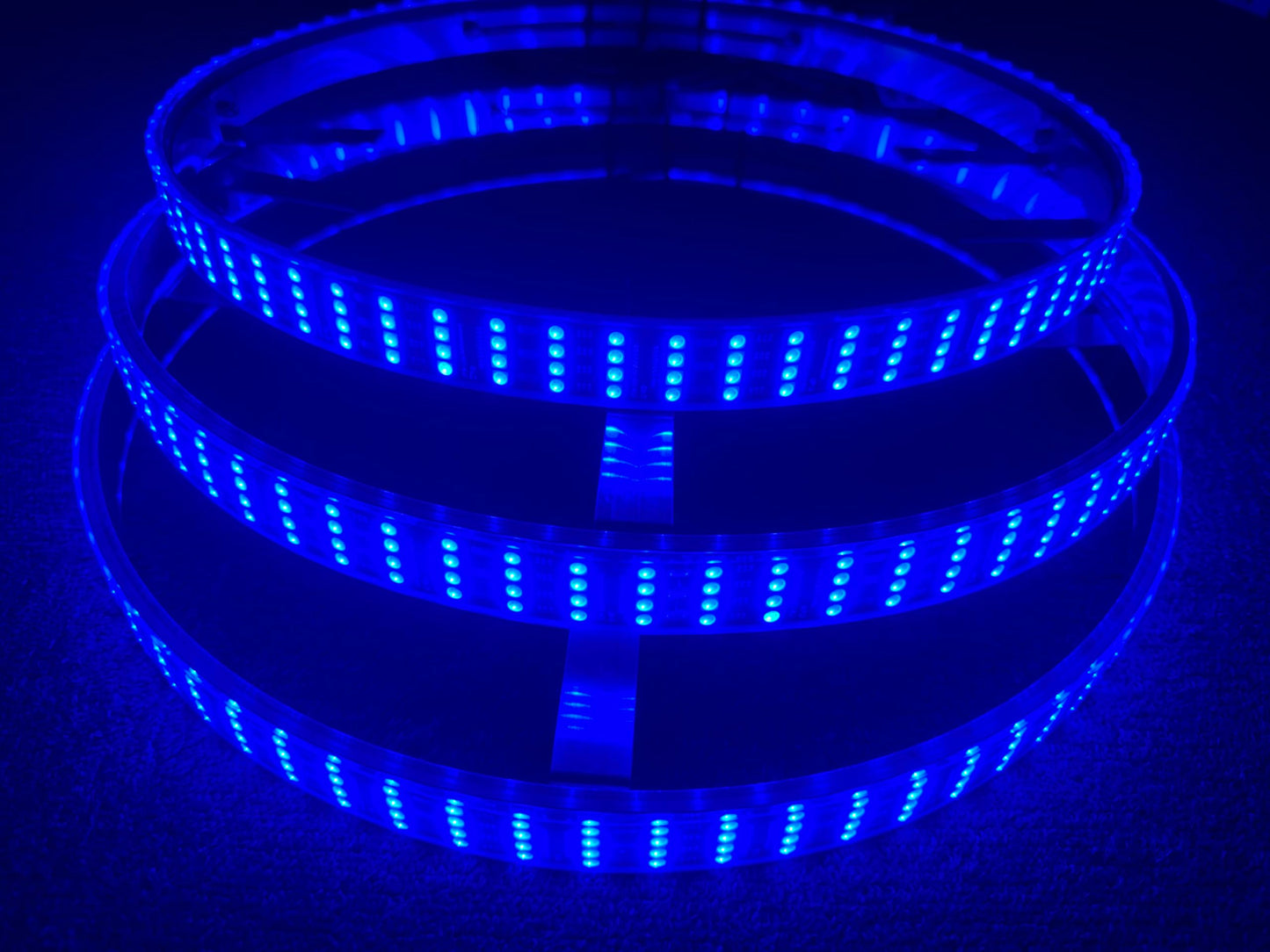 Sando Tech 15.5'' Quad Row Dream Color Chasing RGB LED Wheel Lights for Polaris Slingshot 3 Wheeler S/R/SL/SLR/GT Wheel Rim Lights Bluetooth APP/Remote Control