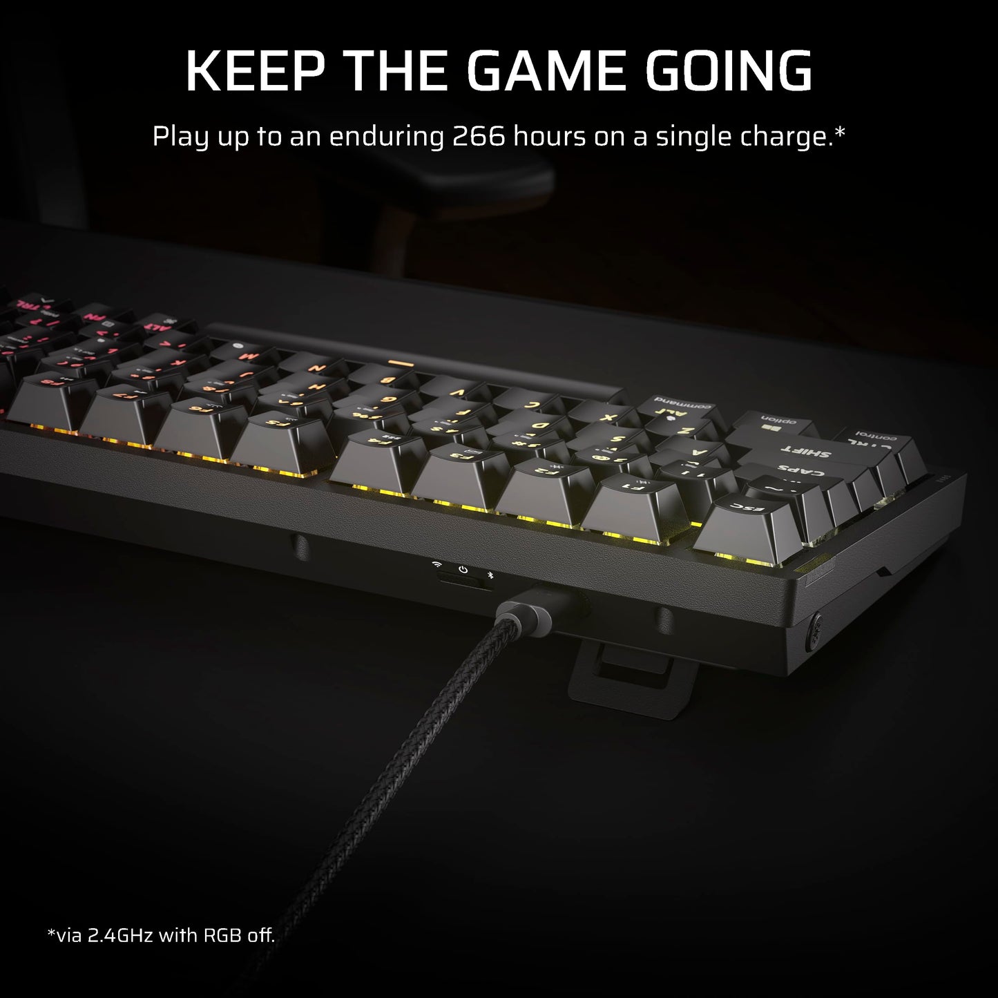 Corsair K65 Plus Wireless 75% RGB Hot-Swappable Mechanical Gaming Keyboard – Pre-Lubricated MLX Fusion Tactile Switches – Dual-Layer Sound Dampening – PBT Keycaps – QWERTY NA – Black