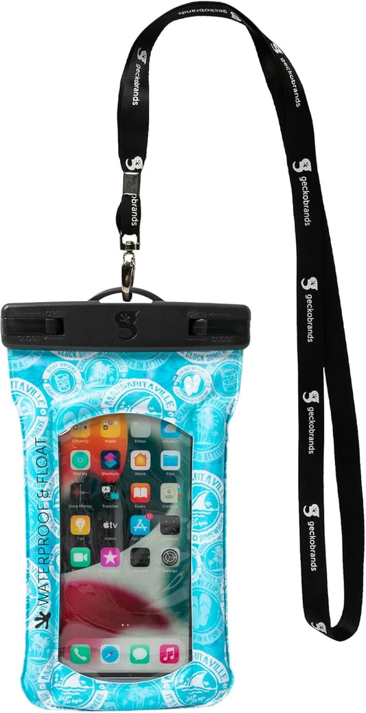 geckobrands Float Phone Dry Bag - Waterproof & Floating Phone Pouch – Fits Most iPhone and Samsung Galaxy Models