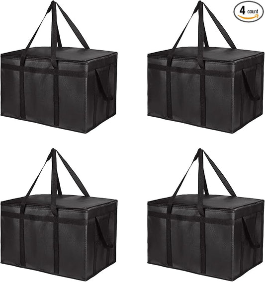 Insulated Reusable Grocery Shopping Bags, 4 Packs