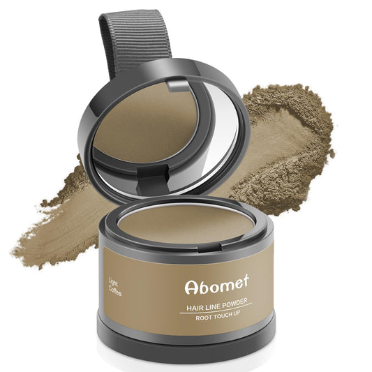 Root Touch Up Hair Fibers (Light Coffee) - Touch Up Gray Coverage Hairline Powder, Conceal Hair Loss and Thinning For Women Men