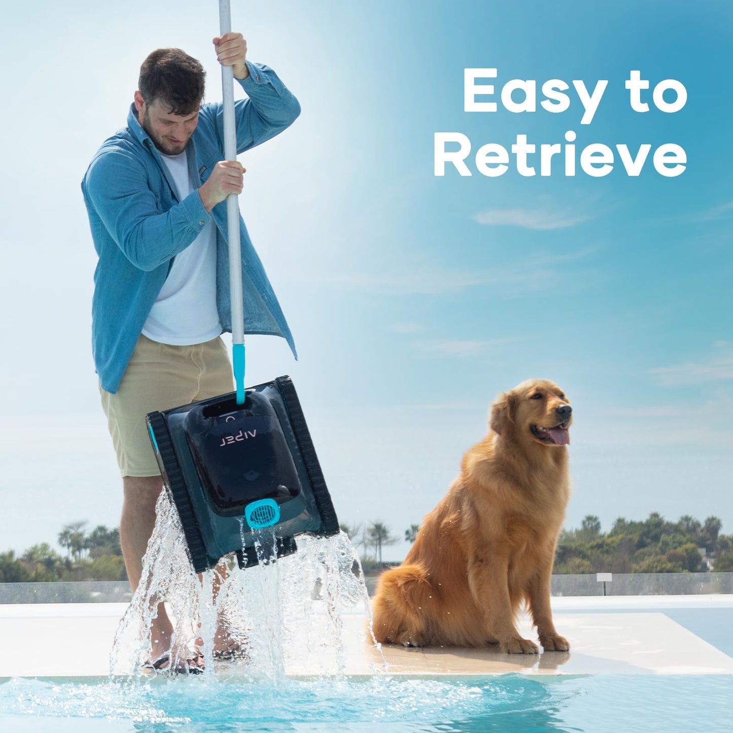 AIPER Scuba S1 Cordless Robotic Cleaner, Smart Navigation for Inground Pools up to 1,600 Sq.ft, Wall and Waterline Cleaning Vacuum