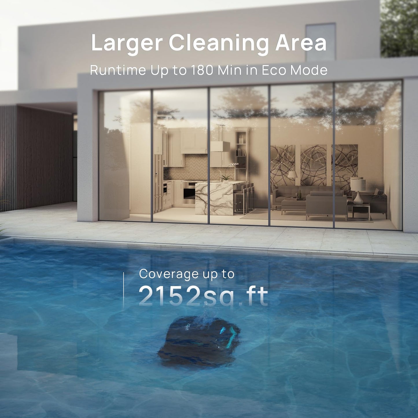 (2025 New) WYBOT C2 Vision Robotic Pool Vacuum with AI Camera, Ultra-Fine Filtration Pool Cleaners for Above&Inground Pools, Comprehensive 8 Mode, Wall Climbing, Smart Navigation, Black
