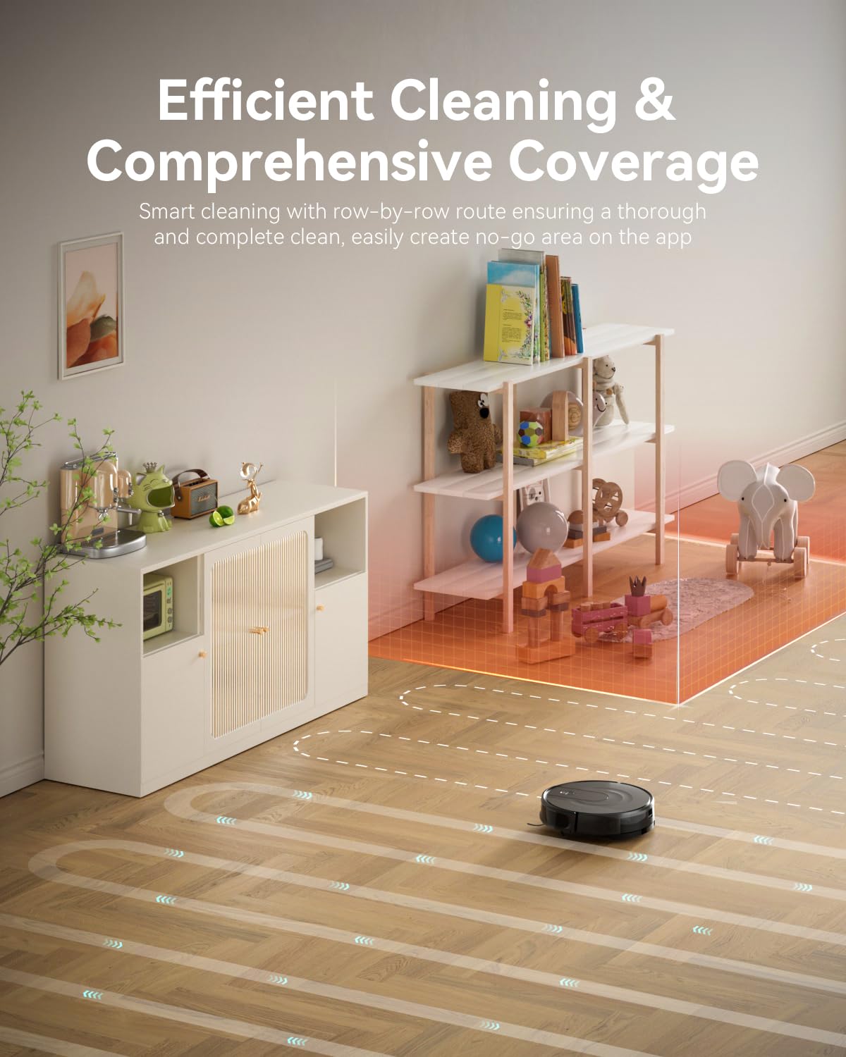 Kewbily Robot Vacuum and Mop Combo with 9000Pa Suction, LiDAR Navigation & Multi-Floor Mapping, Ultra-Slim Design for Pet Hair, Carpets & Hard Floors, 200-Min Runtime, Auto Recharge