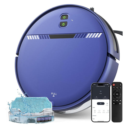 XIEBro Life Robot Vacuum and Mop Combo, 2 in 1 Vacuum Robot with WiFi/App/Voice, Schedule, Water Tank and Dustbin, Self-Charging, Slim, Ideal for Hard Floor, Pet Hair, Carpet