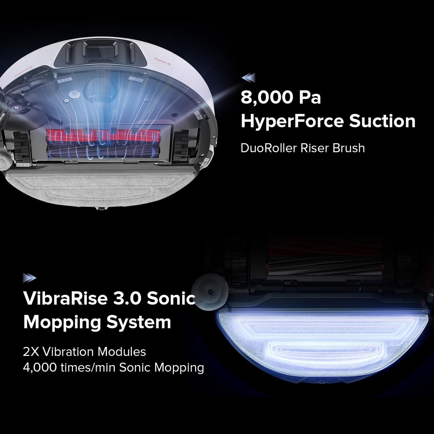 roborock S8 Max Ultra Robot Vacuum and Mop, All-in-One Dock, PreciSense LiDAR Navigation, Smart Dirt Detection, Self-Emptying, 8000Pa Suction for Various Floors, 20mm Auto Lifting for Carpet, White