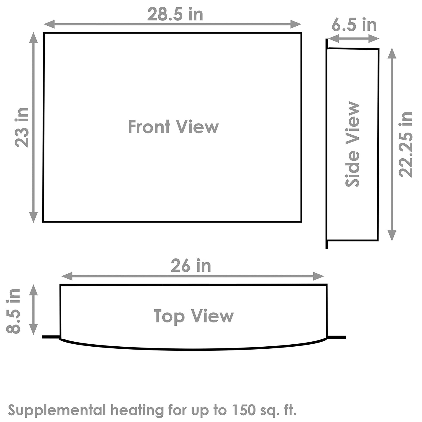 Sunnydaze Cozy Warmth Indoor Electric Fireplace Insert - Fake Fireplace Heater with 9 Color Options - 28-Inch