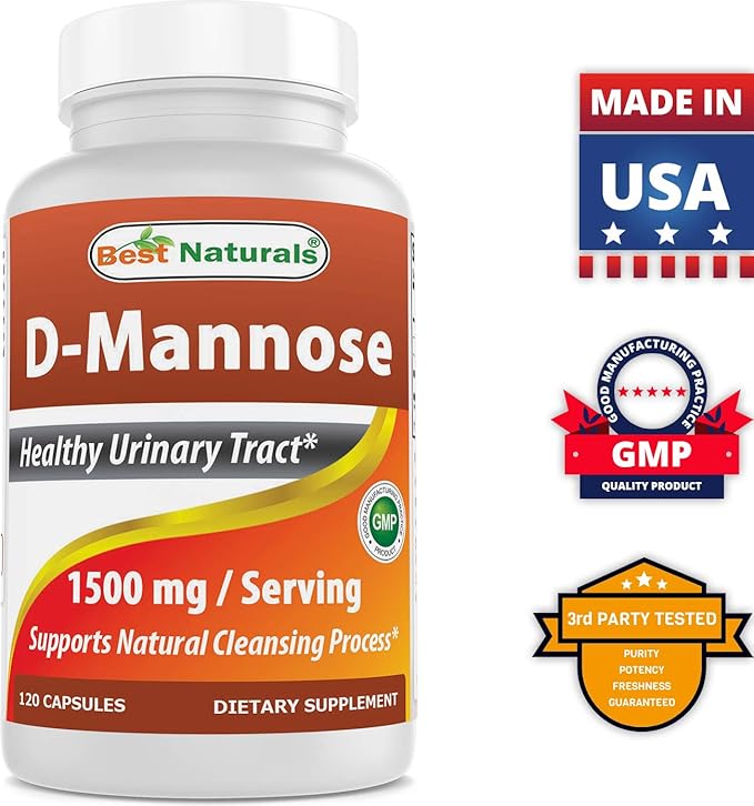 Best Naturals D-Mannose 1500 mg & Magnesium Glycinate 425 mg