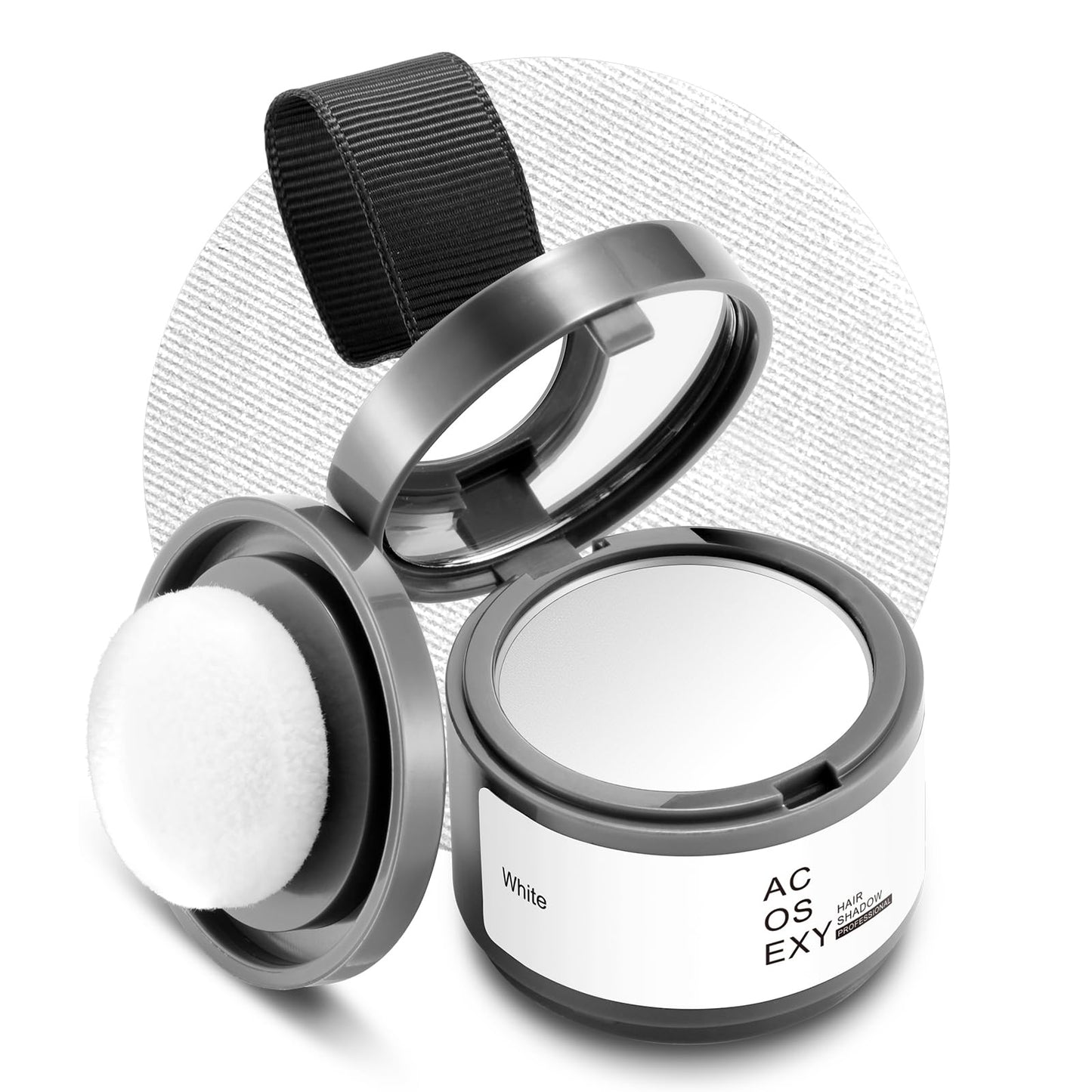 Acosexy Root Touch Up Hair Color Powder,Instantly Root Cover Up Hairline Shadow Powder,Thinning Hair for Women Eyebrows, Gray Hair Coverage Touch Up Hair Powder for Men Beard Line,Bald Spots (White)