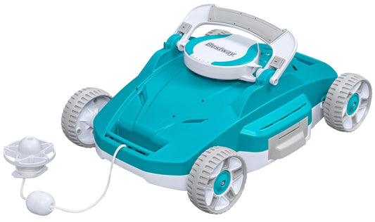 Bestway: AquaTronix: G200 Robotic Pool Vacuum - Cordless Debris Cleaning for Flat-Bottom in/Above Ground Swimming Pools, Maintenance Up to 538 SqFt