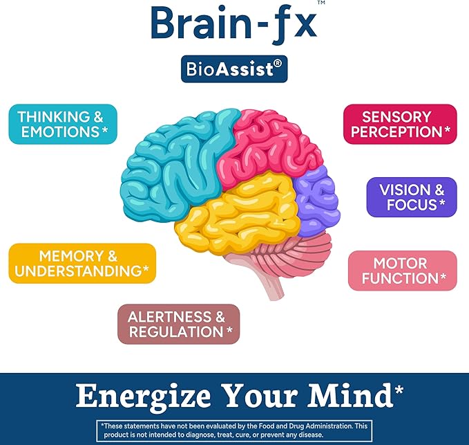 Brain-fx™ Nootropic Brain Energy Memory & Focus Supplement, Lions Mane Extract, L Theanine, Methyl B12 5MTHF B Complex, Alpha GPC Choline, Bacopa Monnieri, Ginseng, Cordyceps, Huperzine A BDNF Factor