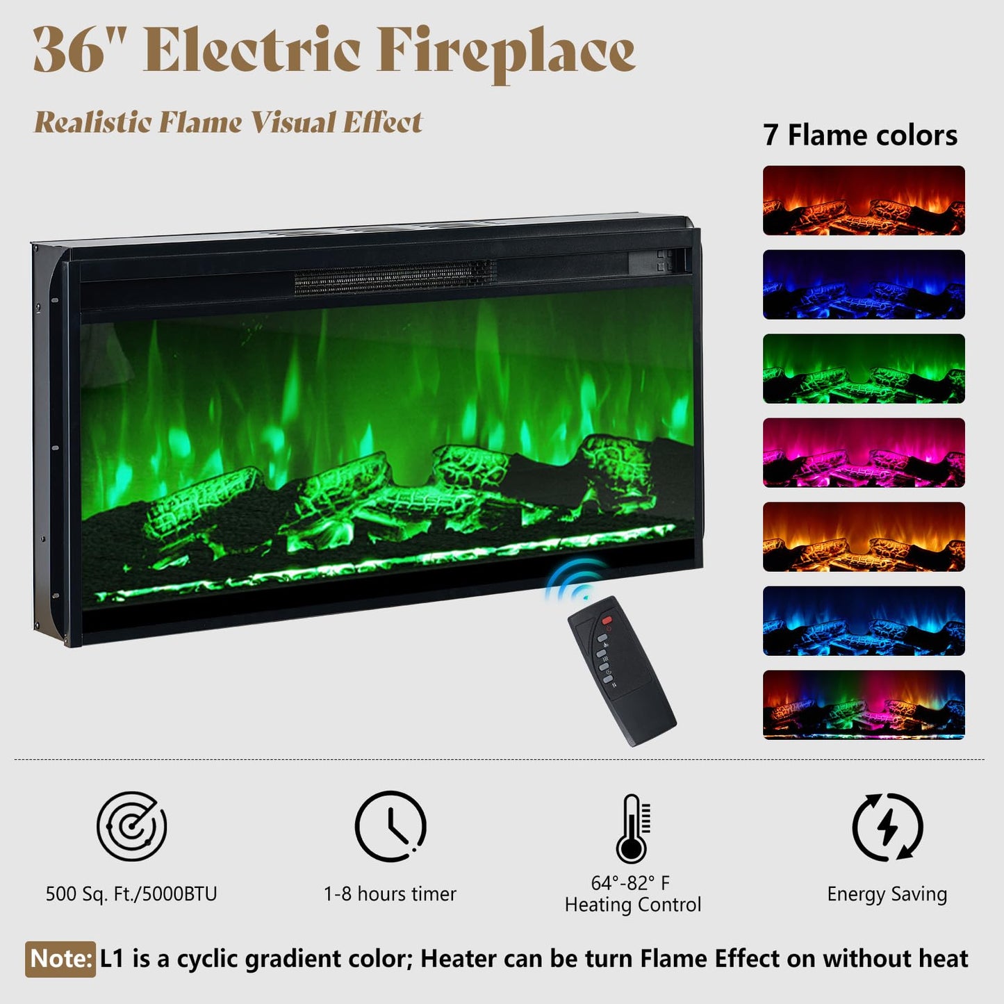 AMERLIFE 98in Farmhouse Entertainment Center with 36" Fireplace, TV Stand, Bookshelf, Wine Cabinet, Fits 78" TVs, Wall Unit Media Console with Power Outlets & Barn Doors, Living Room, Off-White