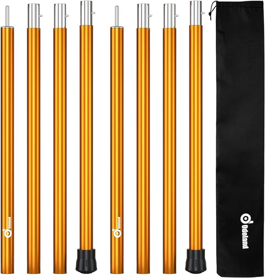 Odoland Adjustable Tarp Poles, Telescoping Aluminum Tent Poles Set of 2, Collapsible Lightweight Poles for Camping, Backpacking and Awnings