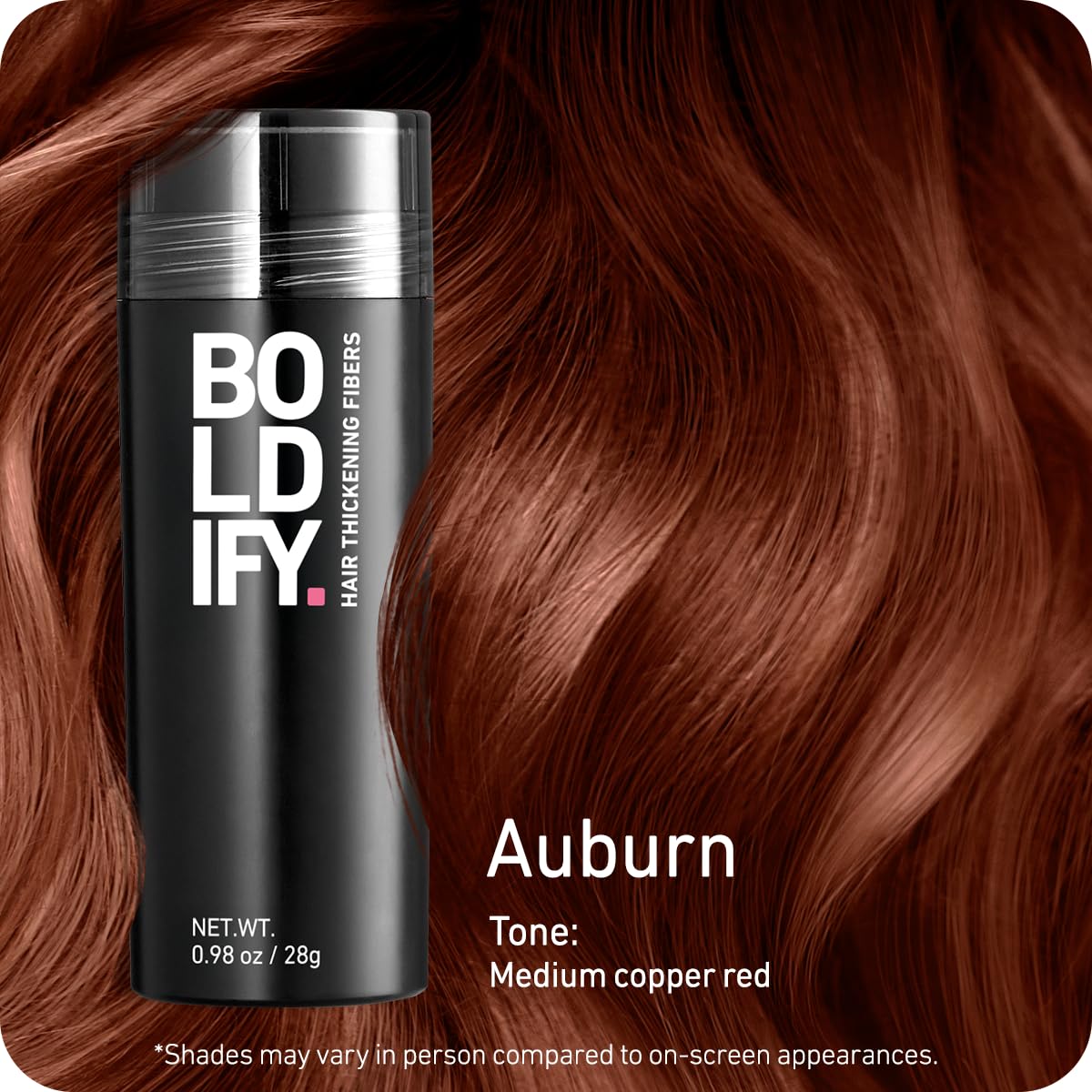 Boldify Hair Fibers 28g | Fill Thinning Hair | Light Brown | For Men & Women