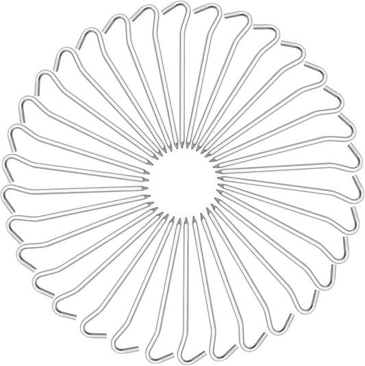 Tent Pegs, 64 Pack Aluminum Tent Stakes Pegs with Hook, 7" Hexagon Rod Lightweight Canopy Stakes Pegs for Camping, Canopy, Outdoor Decoration(7", 64 Pack)