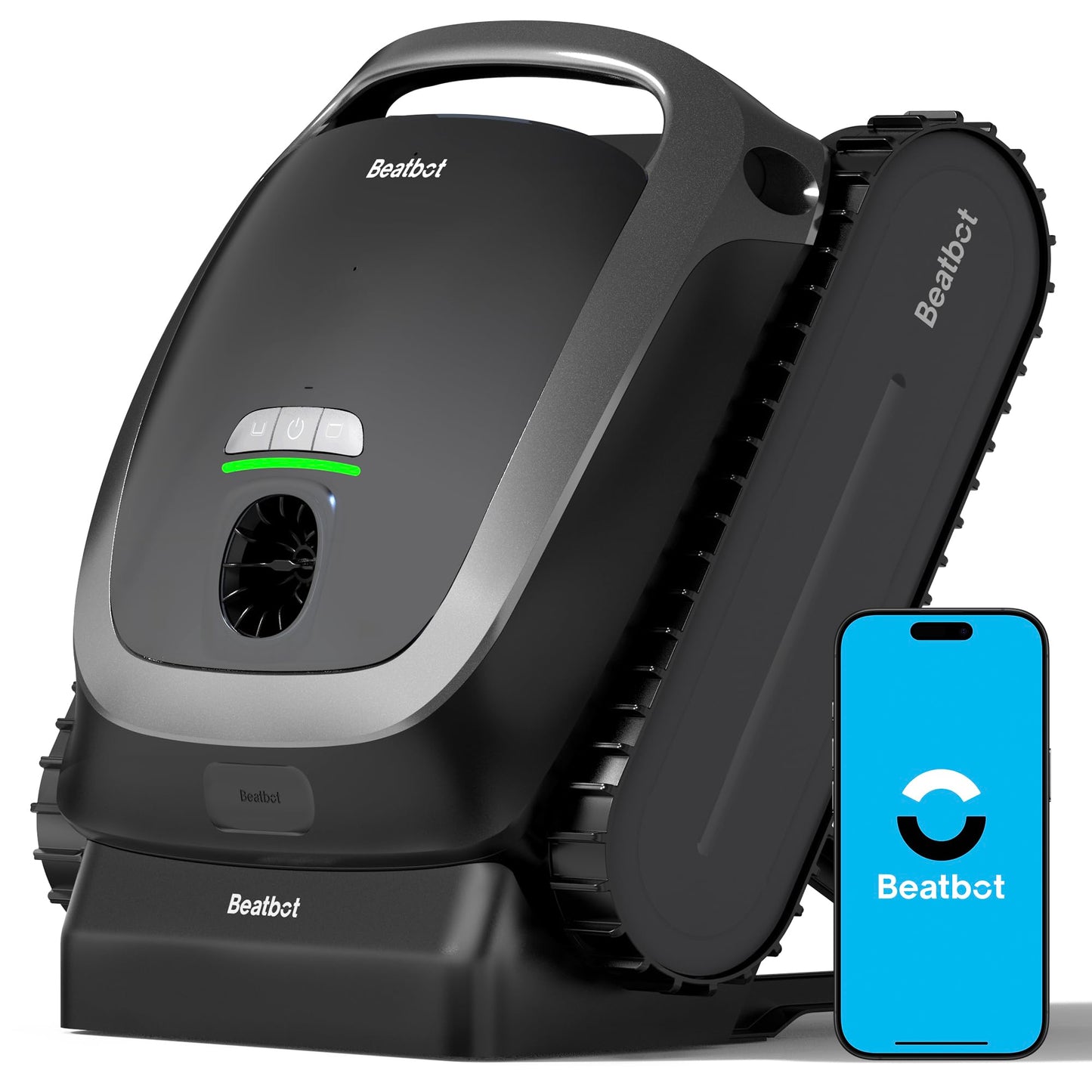 Beatbot AquaSense Cordless Robotic Pool Vacuum for Inground Pool - Cleans Floor, Walls, and Waterline, Intelligent Path Opimization - Suitable for above & In-Ground Pools up to 2,260 sq.ft, Light Gray