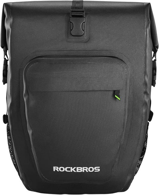 ROCKBROS Bike Pannier Waterproof 27L Large Capacity Bike Bag Rear Rack Bicycle Pannier Bag Waterproof for Grocery Touring Cycling Upgrade Black * 1