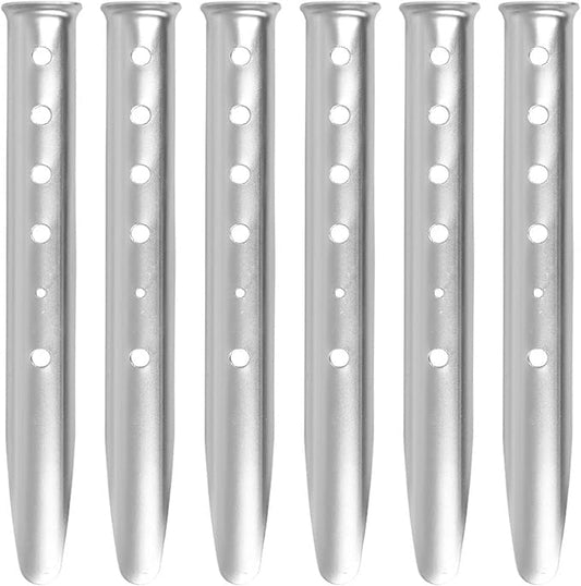 TRIWONDER 6X Snow and Sand Tent Stakes Pegs - Aluminum U-Shaped Tent Pegs Tent Nails Lightweight for Camping Hiking Backpacking
