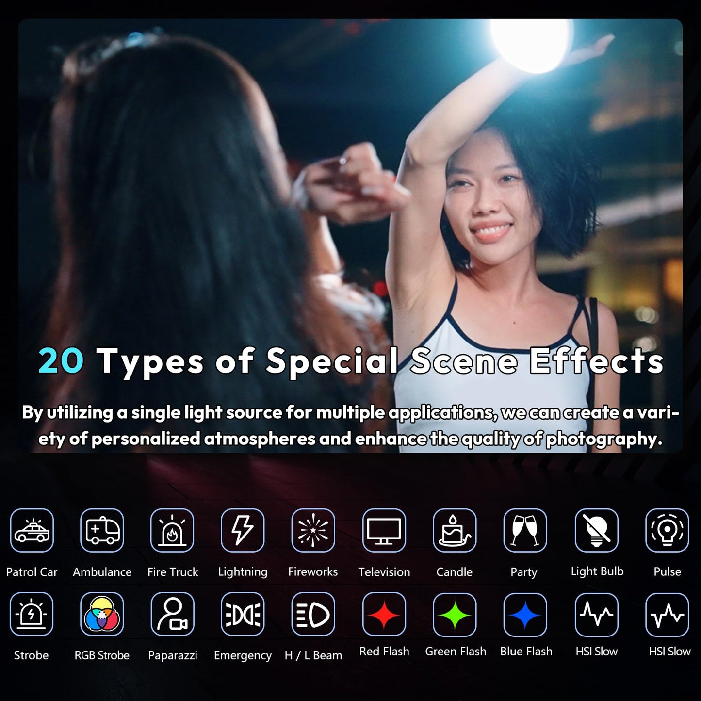 ULANZI 40W Pro RGB Portable LED Video Light w DC Power Adapter, 3400mAh Build-in Battery Metal Mini Adjustable Color Temperature COB Continuous Output Lighting Handheld Spotlight 2500K-6500K for Video