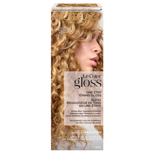L’Oreal Paris Le Color One Step Toning Hair Gloss, Honey Blonde, 4 Ounce