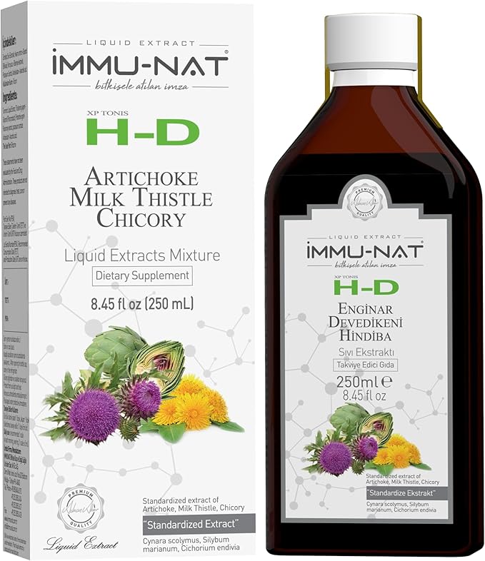 H-D Herbal Liver Detox, Cleanse, and Repair Liquid Supplement - Supports Gut Health and Kidney Function - Milk Thistle, Artichoke, and Chicory - Non-GMO (8.50oz)