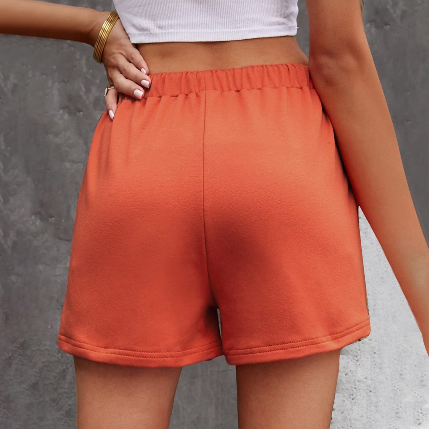 Binmer Summer Casual Elastic Waist Shorts for Womens 2024 Trendy Lightweight Beach Short Pants Solid Comfy Shorts with Pocket
