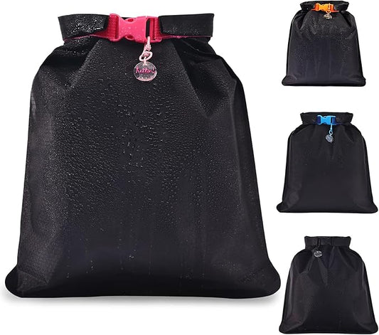 Waterproof Swim Bag for Wet Clothes, Paintable Wet Bag for Beach Swimsuit & Towels Bathing Suit Bag Dry Bag for Kayaking, Soap Travel Case, Fuchsia Band