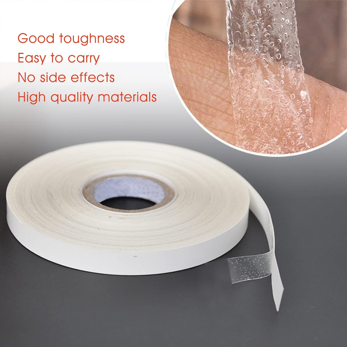 coloryoung 5/16"(0.8cm)*12 Yards Tape for Tape in Hair Extensions Double Sided Hair Extension Tapes for Hair Extension (White)