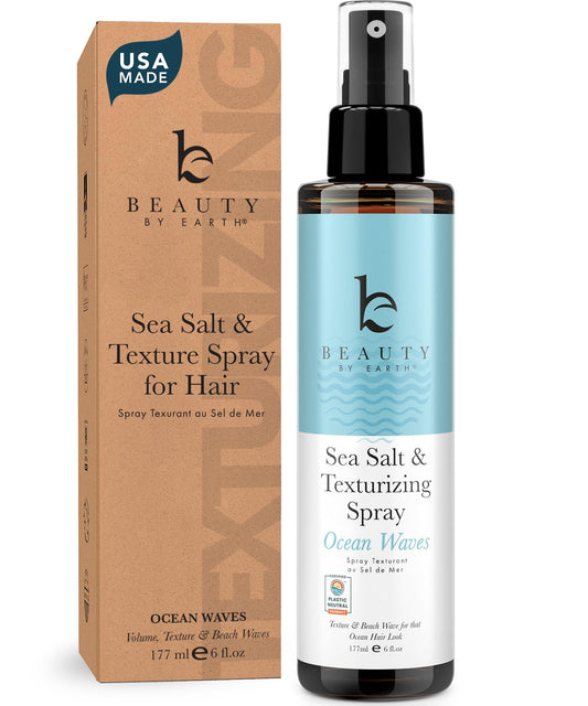 Sea Salt Spray for Textured Beach Waves & Volume - USA Made with Organic Ingredients, Texturing & Volumizing Spray for Fine Hair for Men & Women