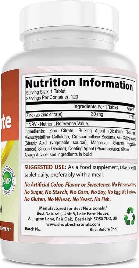 Boron 5 mg & Zinc Citrate 30 mg