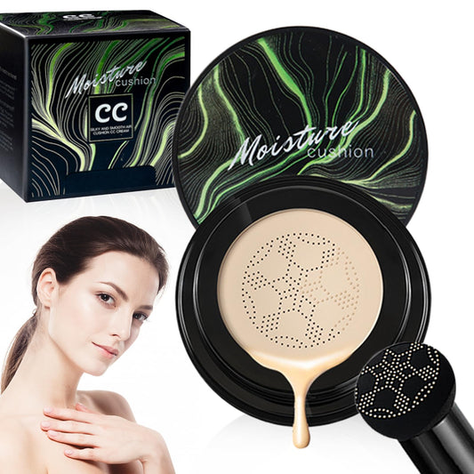 Honey And Pine Makeup, 2025 New Air Cushion CC Cream Mushroom Head Foundation, Moisturizing BB Cream Makeup Long Lasting Foundation Matte Concealer for Even Skin Tone (Ivory/1pcs, One Size)