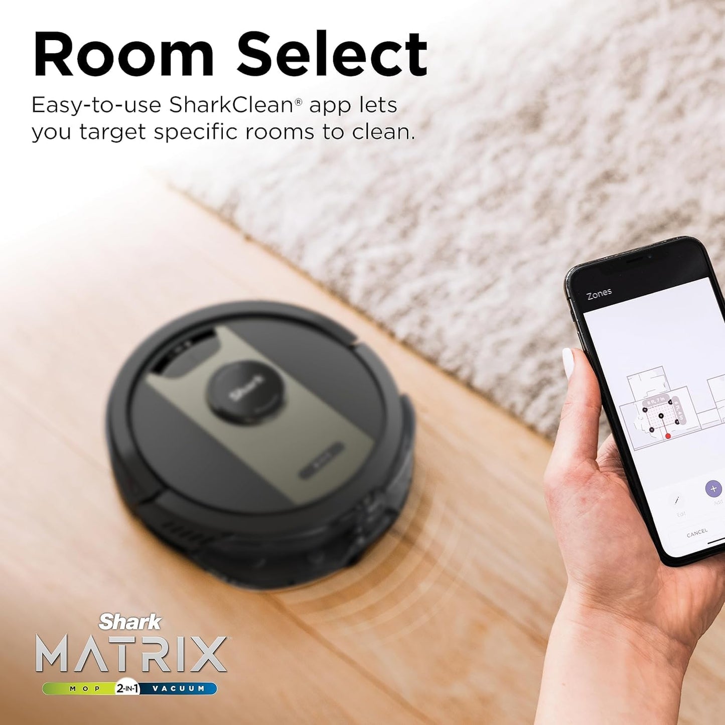 SHARK Shark RV2410WD IQ 2-in-1 Robot Vacuum & Mop with Matrix Clean & Sonic Mopping, Perfect for Pet Hair, Carpets, Hard Floors, Compatible with Alexa, Black/Gold, No Self-Empty Base (Renewed)