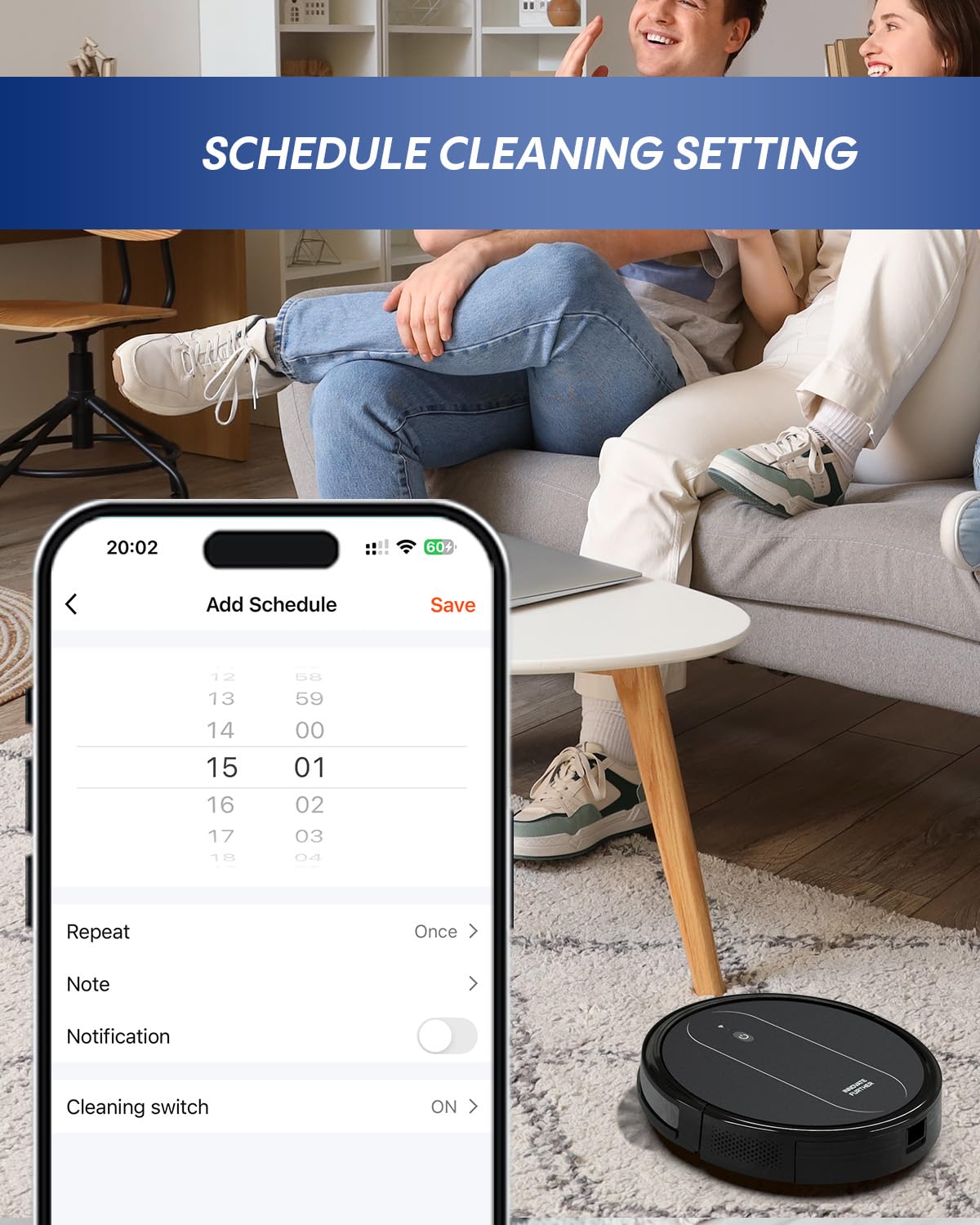 AZQQ Robot Vacuum and Mop: 2-in-1 Vacuum Robot 4000Pa Strong Suction & Alexa/APP Control & Central Brush & Self-Charging, Schedule Robot Vacuum Cleaner for Pet Hair, Hard Floor, Carpet