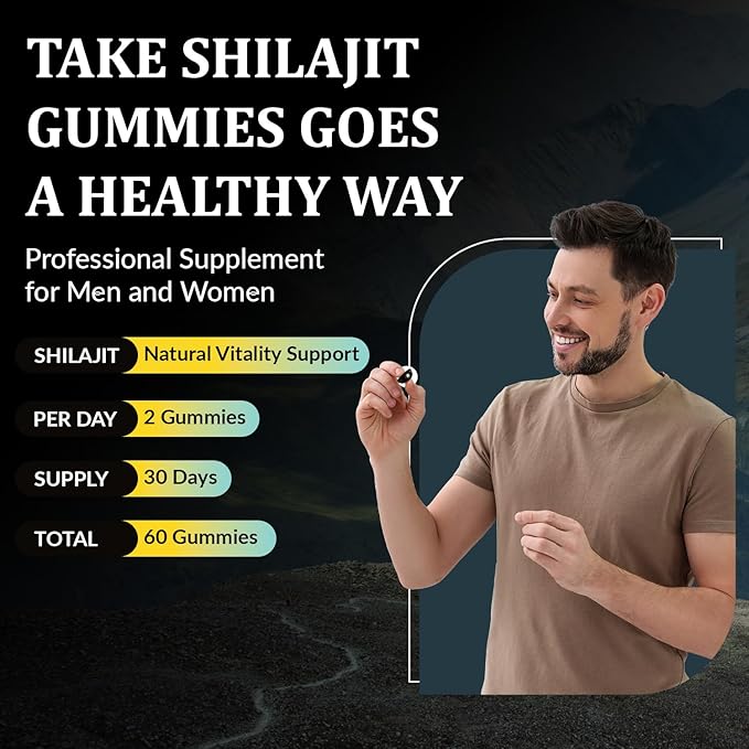 Best Naturtals Pure Himalayan Shilajit Gummies - 60 ct - Made with Ashwagandha, Black Musli, and Gokshura