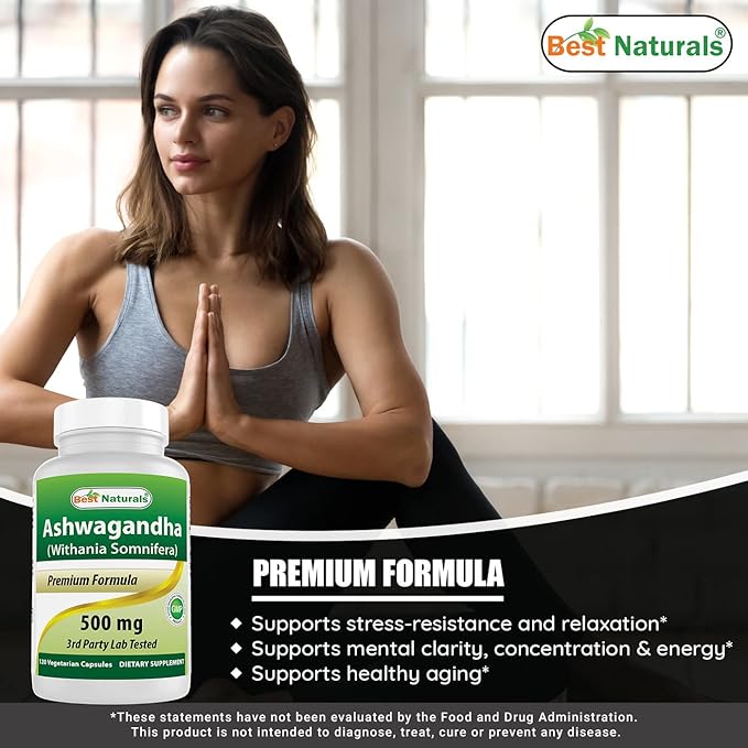 Best Naturals Dhea 25mg & Ashwagandha Extract 500 Mg