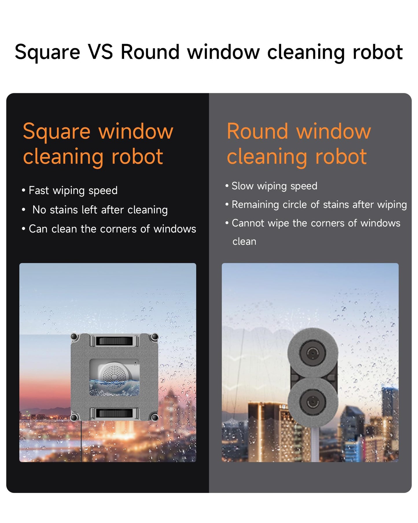 SEEING.U Window Cleaning Robot, Window Cleaner Robot with Dual Water Spray 6000Pa Suction Power Automatic Cleaning with Intelligent Path Planning Perfect for High-Rise Windows and Glass Doors