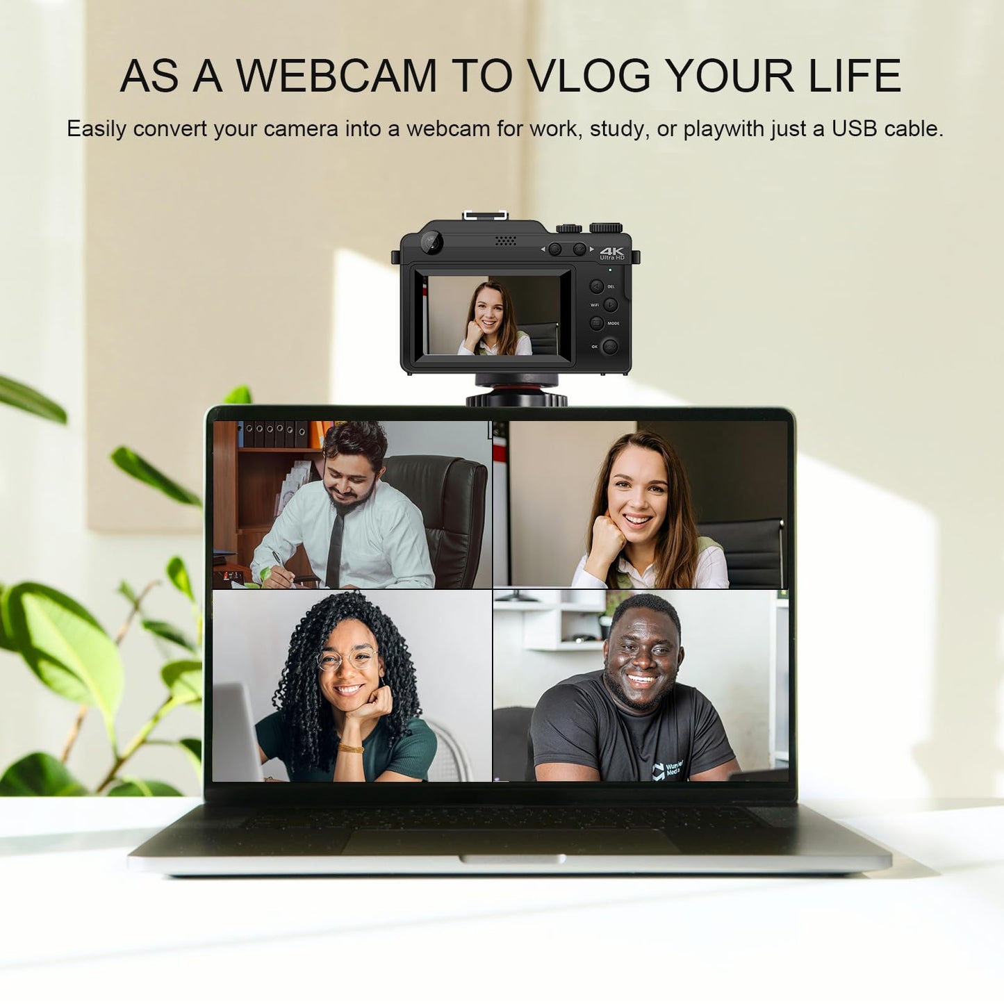 Yatao Digital Camera with WiFi, 4K 5K 64MP Photography Camera Kit for YouTube, Front and Rear Dual Camera for Convenient Selfie, Equipped with 64GB Micro Card, Wide & Macro Lens, Card Reader