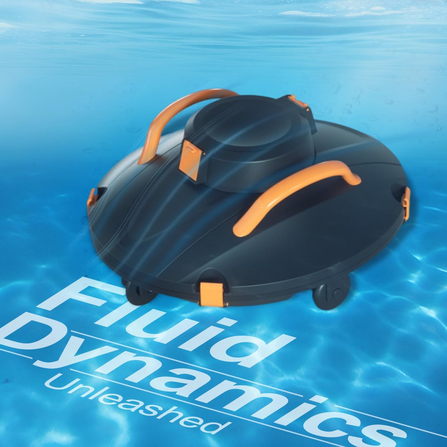 Cordless Robotic Pool Cleaner, Lasts 120 Min, Smart Sensor, Automatic Vacuum for Above-Ground Pools up to 914 Sq.ft, Portable