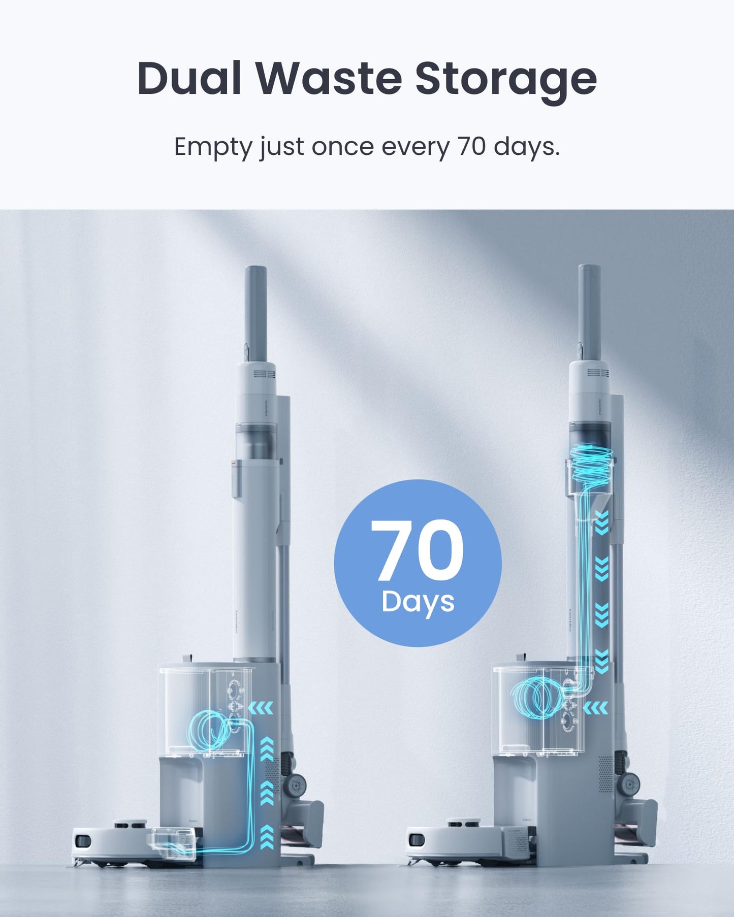 SwitchBot Robot Vacuum and Cordless Vacuum Cleaner K10+ Pro Combo, TwinFlow™ Suction Tech, Dual Dust Collection Station, Compact, Lightweight, Quiet, Compatible with Alexa/Siri/Matter(Hub 2 Required)