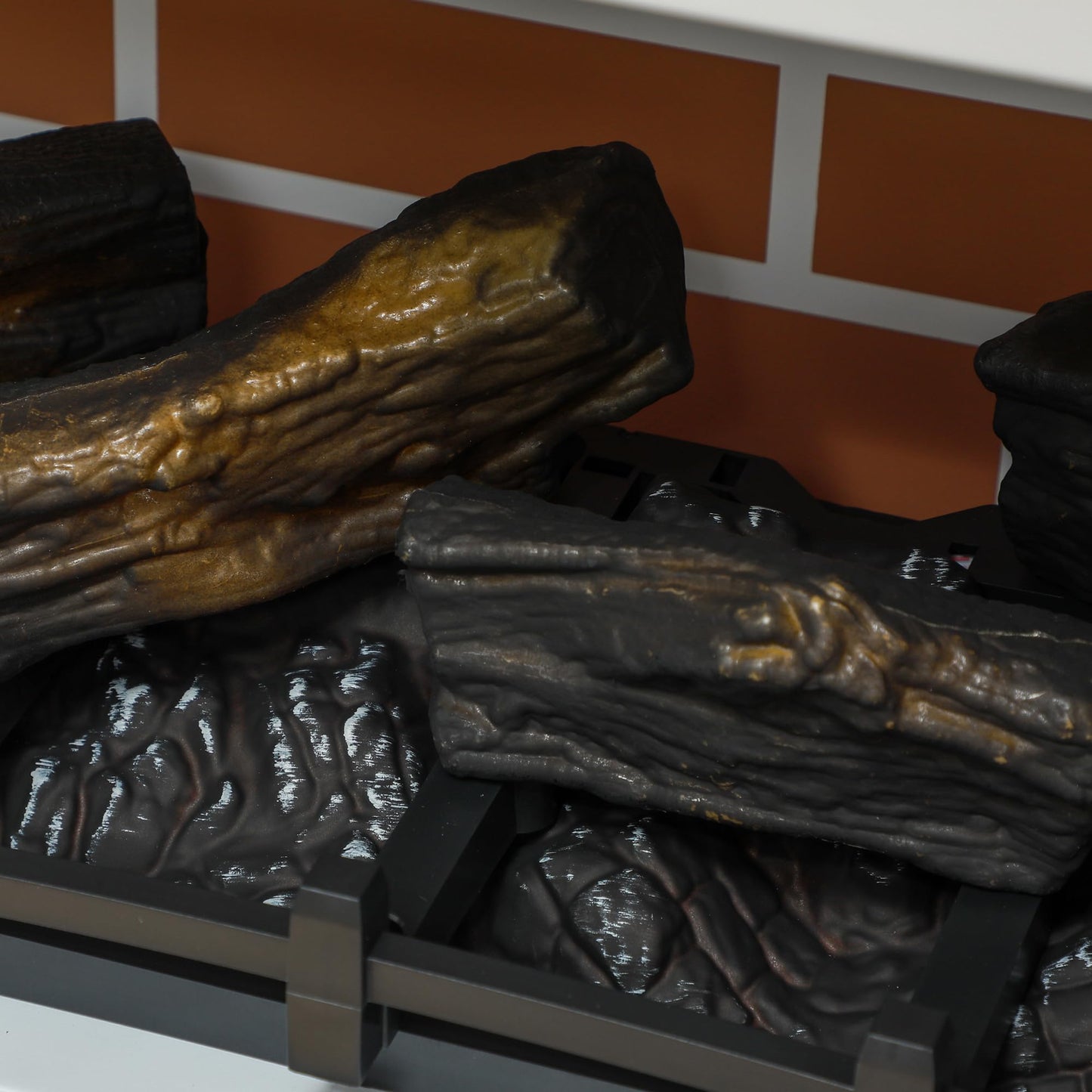 HOMCOM Electric Fireplace Stove, 24" Freestanding Electric Fireplace Infrared Heater with Remote, Adjustable 3D Flame Effect, Thermostat, Overheat Protection, 1000W/1500W, White