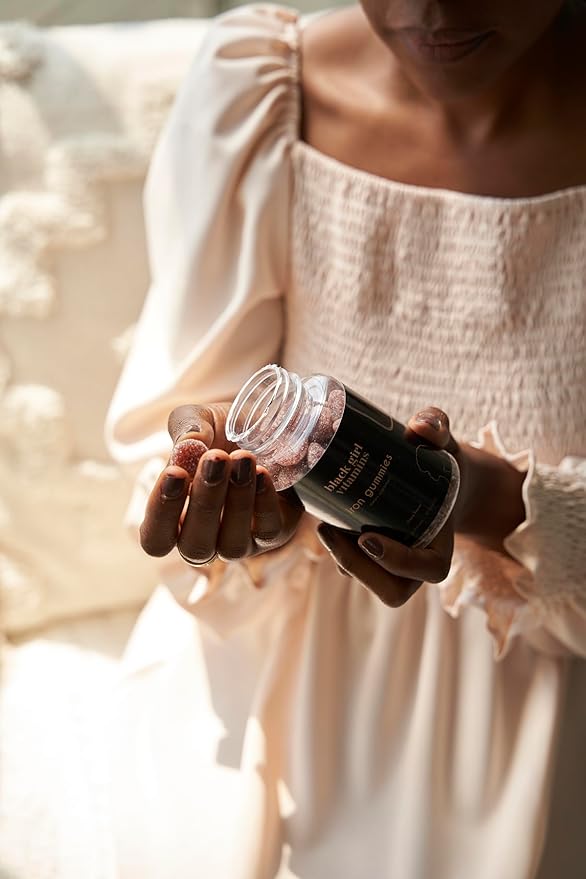 Black Girl Vitamins - Iron Gummies (20 mg), Supports Iron Deficiency & Anemia, Gluten-Free, Gelatin Free, Made in The USA (Grape, 60 Count) 30 Day Supply