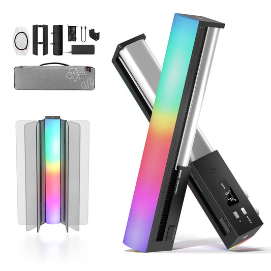 ZHIYUN CINEPEER C100 100W RGB Stick Light [Official] LED APP Control Video Light Wand Handheld 2700K-6500K CRI 95+ TLCI 98+ Continuous Output Lighting for 6*4500 mAh Photography 14.3" Tube Light COMBO