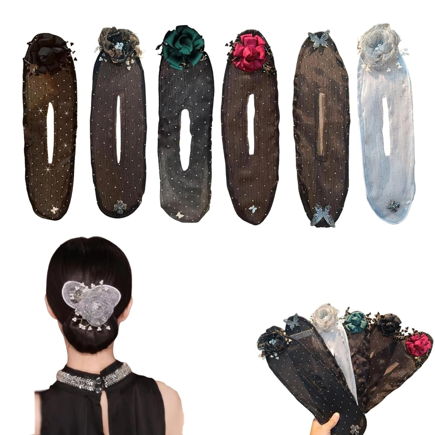 2025 New Hair Accessories for Women Ball Hair Clip,Deft Bun Twister and Curler for Long Hair,Lazy Updo Maker,Easy Fast Snap Roll Hair Tool (6pcs)