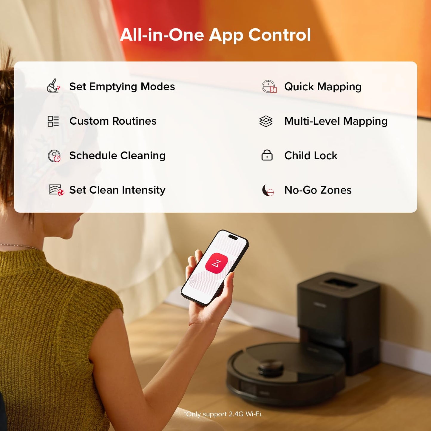 roborock Q10 S5+ Robot Vacuum and Mop with Self-Emptying, 10,000Pa Suction, Upgraded from Q8 max+, Obstacle Avoidance, Sonic Mopping, Dual Anti-Tangle Design, Auto Mop Lifting, Ideal for Pet Hair