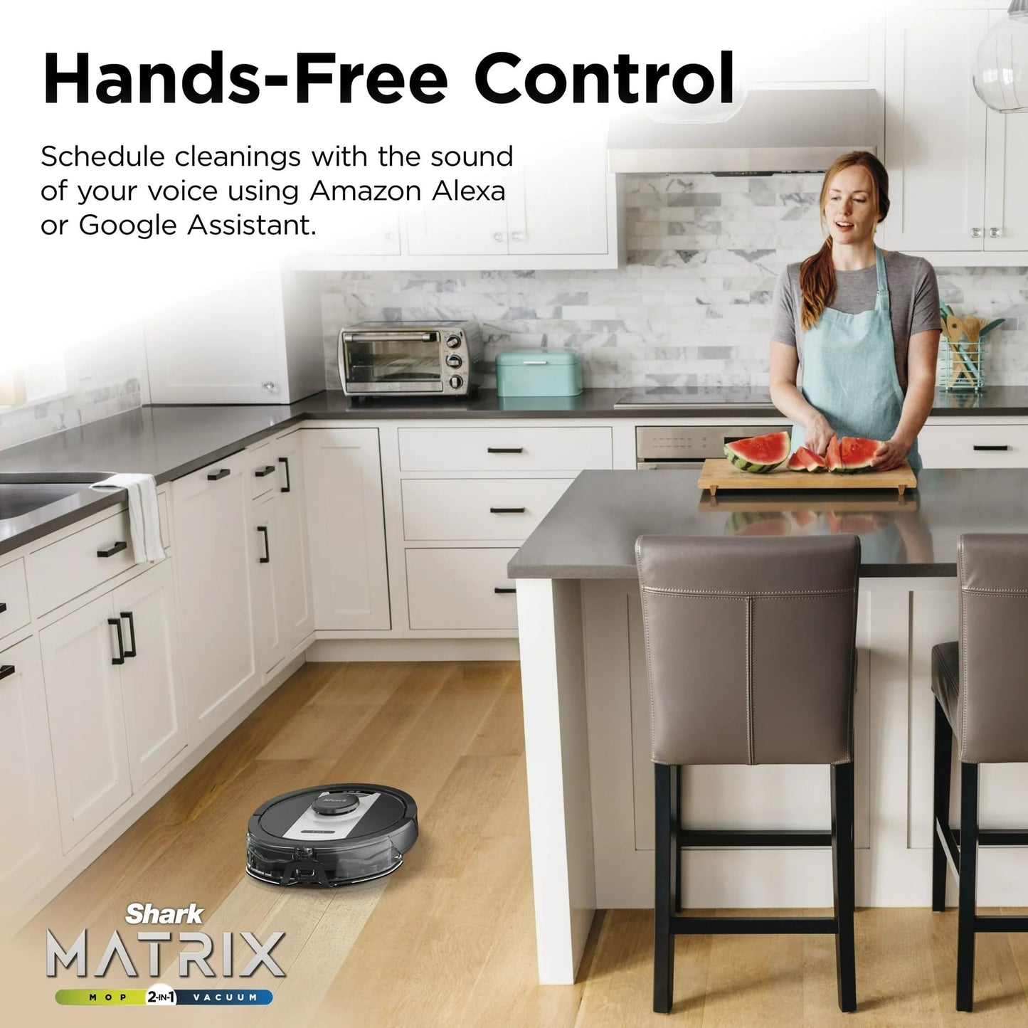 Shark RV2400WD IQ 2-in-1 Robot Vacuum & Mop with Matrix Clean & Sonic Mopping, Perfect for Pet Hair, Carpets, Hard Floors, Compatible with Alexa, Black/Silver, No Self-Empty Base (Renewed)