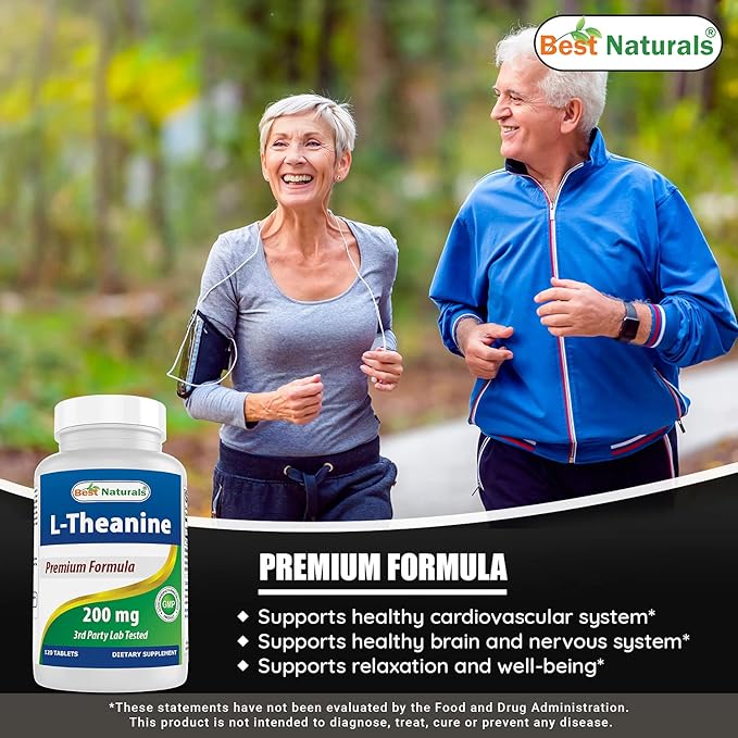Best Naturals L-Theanine 200mg & Ashwagandha Extract 500 Mg