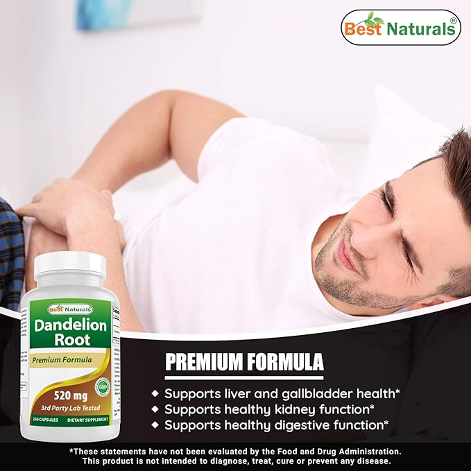 Best Naturals Dandelion Root 520 mg & Ashwagandha Extract 500 Mg